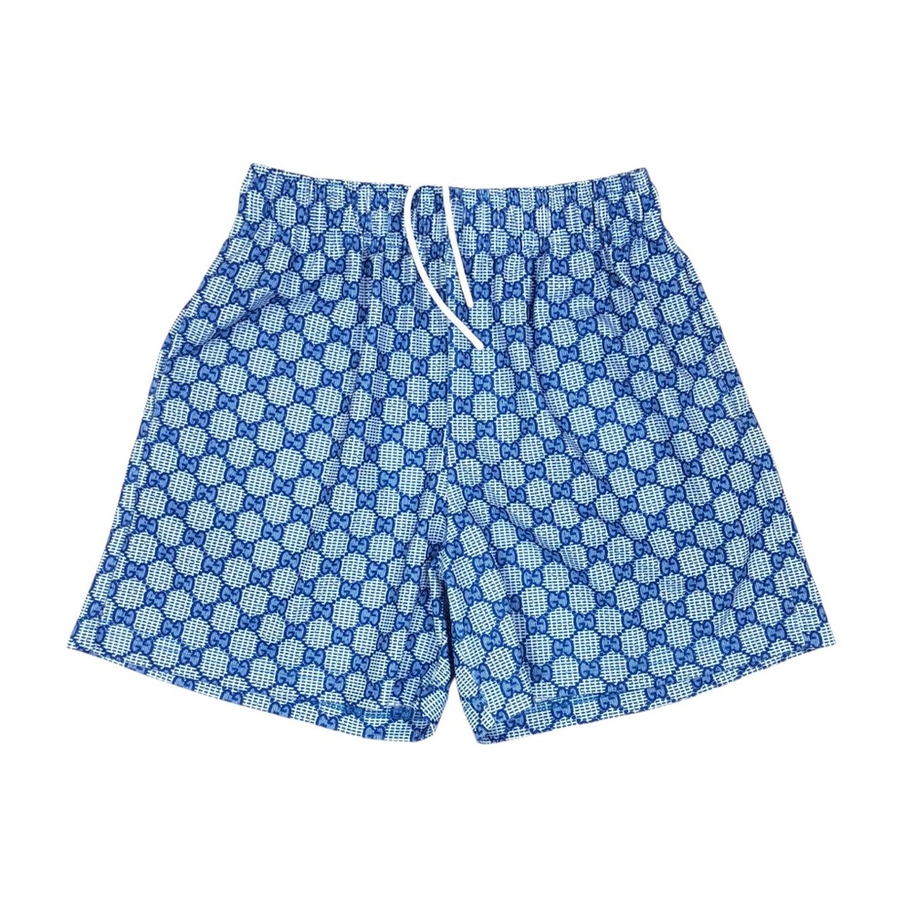 Bravest Studios GG Monogram Mesh Shorts Men's Size Large Blue 5" Inseam